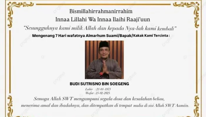 Suasana Haru di Peringatan 7 Hari Wafatnya Ustadz Nurhadi Prayitno, Dihadiri Ulama dan Tokoh Masyarakat