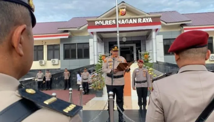Kapolres Nagan Raya Pimpin Sertijab, Sejumlah Pejabat Strategis Berganti