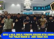 Rapat sekaligus halal bihalal Perwapus PSHT .Persaudaraan Setia Hati Terate, Punjer Madiun Kota Semarang, Jawa Tengah.
