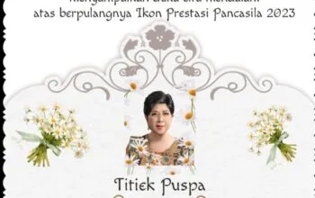 BPIP Sampaikan Duka Cita Mendalam atas Wafatnya Ikon Prestasi Pancasila 2023, Titiek Puspa