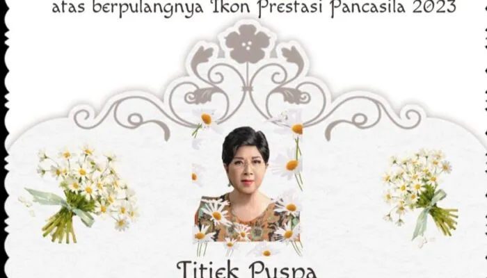 BPIP Sampaikan Duka Cita Mendalam atas Wafatnya Ikon Prestasi Pancasila 2023, Titiek Puspa