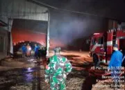 Kebakaran Hebat Landa Gudang Serbuk Kayu di Sidoarjo, Diduga Akibat Konsleting Listrik