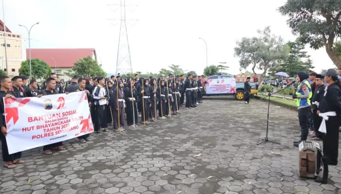 Sinergi Polres Semarang dan PSHT, 252 Paket Sembako Dibagikan kepada Warga