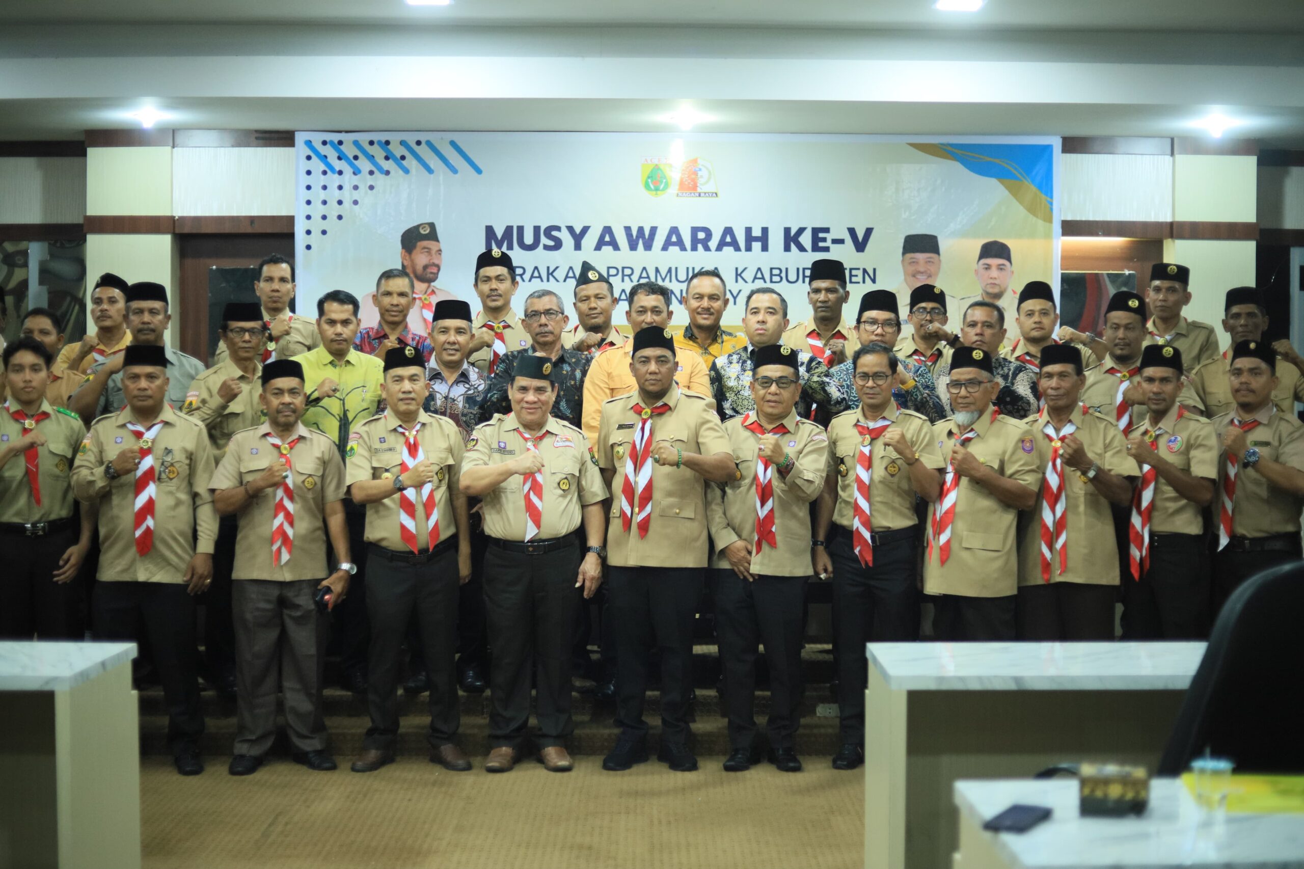 Wabup Nagan Raya Buka Muscab Gerakan Pramuka V Tahun 2025