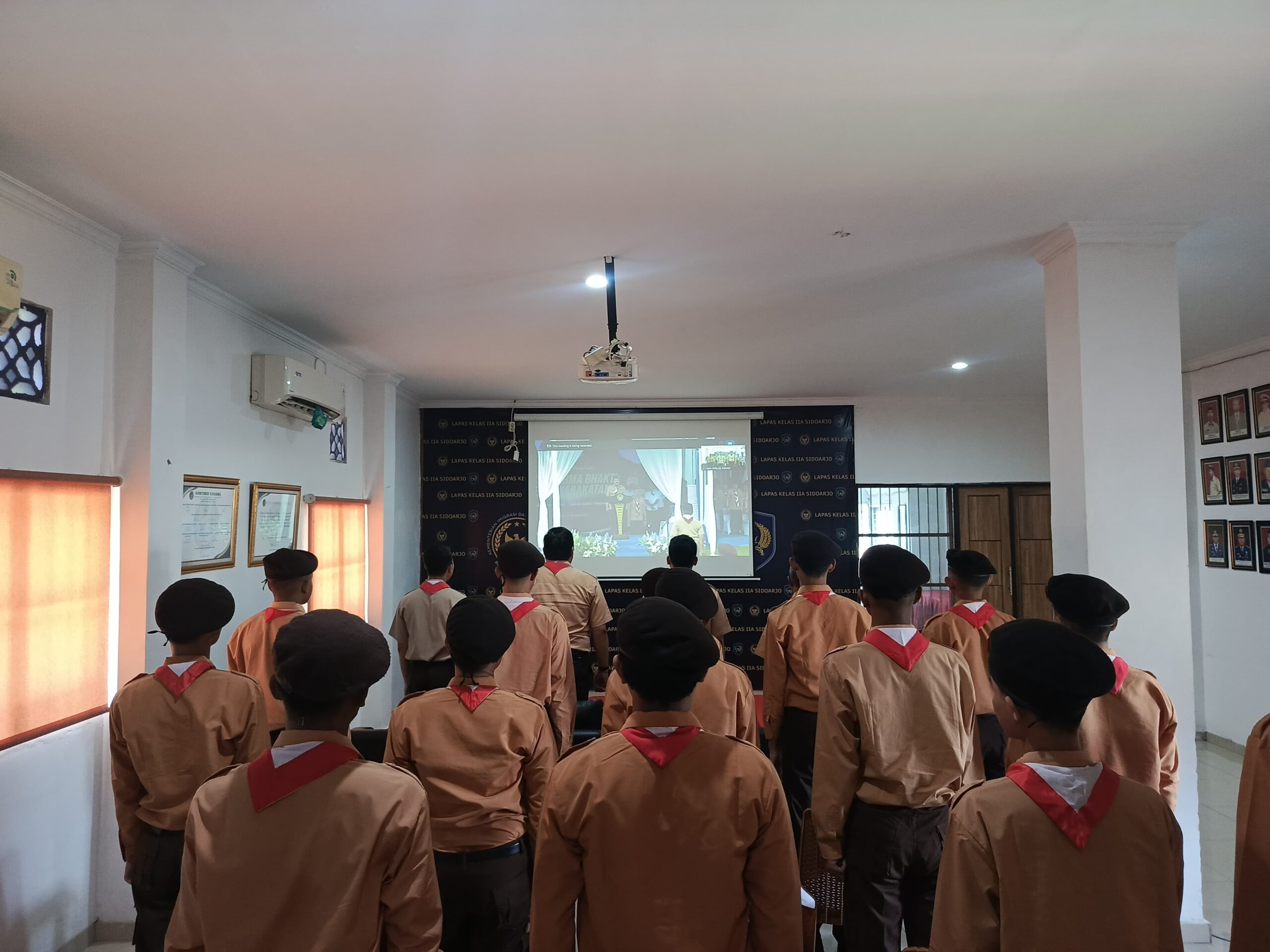 Lapas Sidoarjo Ikuti Pembukaan Perkemahan Satya Dharma Bhakti Pemasyarakatan 2025 Secara Virtual