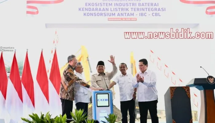 Prabowo Resmikan Proyek Baterai Terbesar se-Asia Tenggara, Tegaskan Komitmen Hilirisasi Nasional