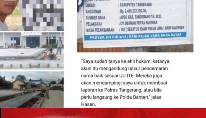 Hasan Bendot Diduga Fitnah dan Ancam Wartawan Usai Proyeknya Disorot, DPP RJN Siap Tempuh Jalur Hukum