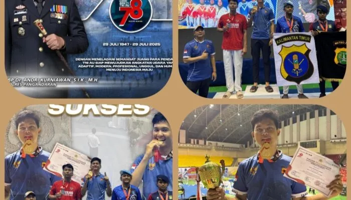 Bripda Sadam Herlambang Sabet Emas di Kejuaraan Taekwondo Kapolri Cup 6