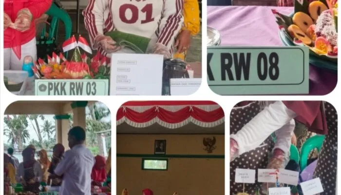 Meriahkan HUT RI ke-80, Ibu PKK Kali Ungu Gelar Lomba Tumpeng Kreasi Olahan Lokal
