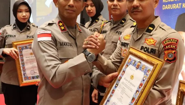 Polres Nagan Raya Raih Dua Penghargaan di Rapim Polda Aceh 2026