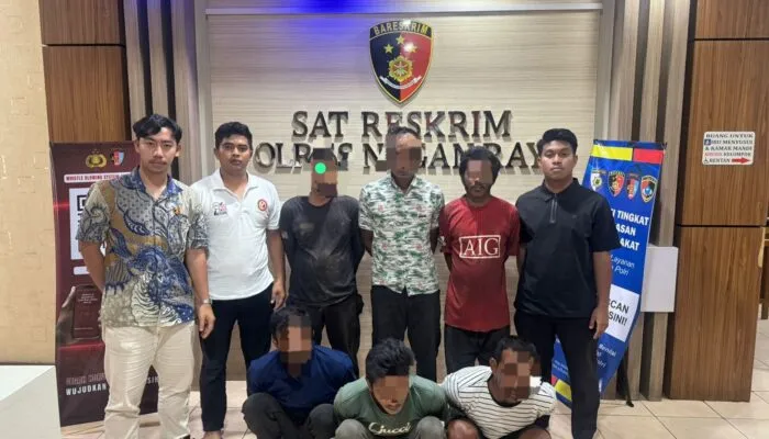 Enam Terduga Pencuri Berondolan Sawit Ditangkap, Polisi Amankan 1,1 Ton Barang Bukti