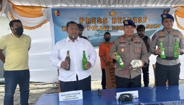 Polisi Gagalkan Praktik Bom Ikan di Mawasangka Buton Tengah, Lima Botol Bahan Peledak Diamankan