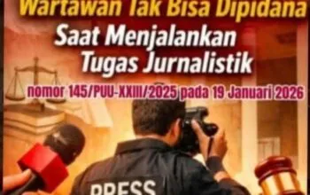 MK Tegaskan Perlindungan Hukum Wartawan, Sengketa Pemberitaan Harus Melalui Mekanisme Pers