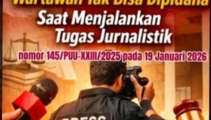 MK Tegaskan Perlindungan Hukum Wartawan, Sengketa Pemberitaan Harus Melalui Mekanisme Pers