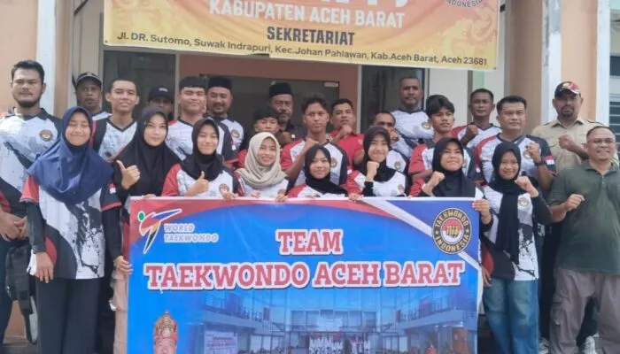 KONI Aceh Barat Lepas 15 Atlet Taekwondo ke PraPORA Sigli 2026, Targetkan Lolos PORA dan Tembus Pra PON