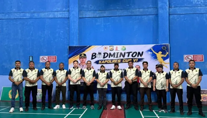 Kapolres Nagan Raya Resmi Buka Turnamen Badminton Kapolres Cup VI dalam Rangka Hari Bhayangkara ke-80