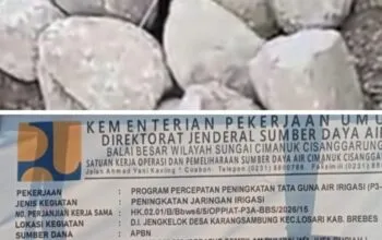 Diduga minim pengawasan, proyek p3-TGAI di desa karangsambung disorot warga. 