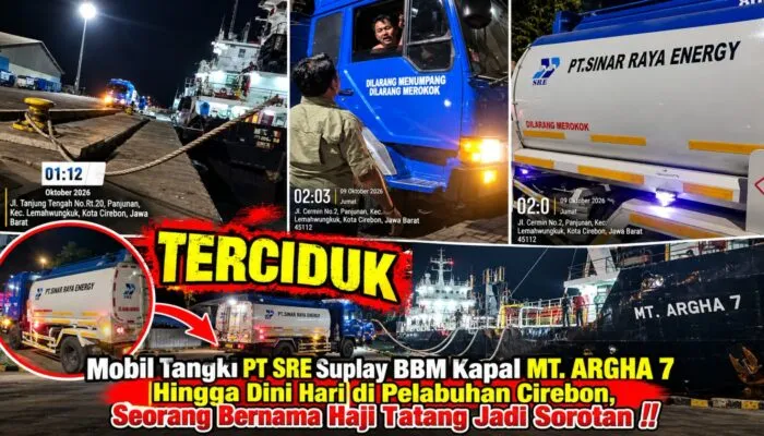 Diduga Salurkan BBM Subsidi ke Kapal, Mobil Tangki PT SRE Terpantau di Pelabuhan Cirebon
