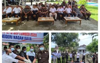 Kejari Nagan Raya Musnahkan Barang Bukti 25 Perkara, 862,17 Gram Sabu Dihancurkan