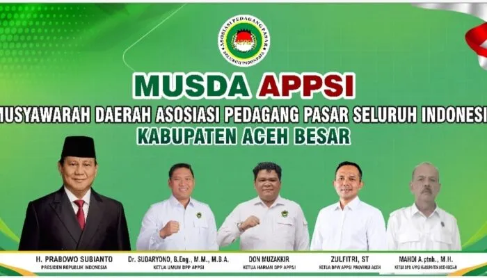 Mahdi Pimpin APPSI Aceh Besar, Kepengurusan Baru Siap Kawal Aspirasi Pedagang Pasar