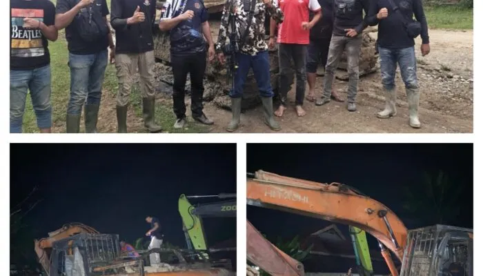 Polres Nagan Raya Tindak Tambang Emas Ilegal, Terduga Pemilik Excavator Diamankan